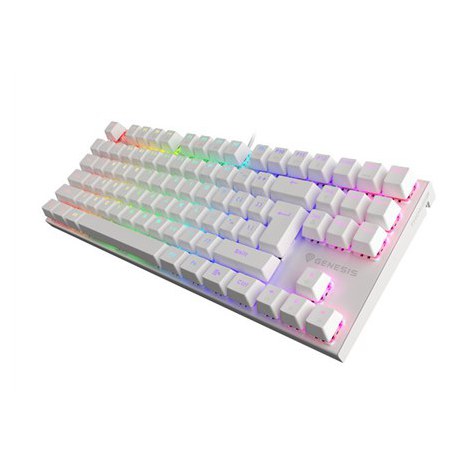 Genesis | THOR 303 TKL | Gaming keyboard | RGB LED light | US | White | Wired | 1.8 m | Brown Switch - 3